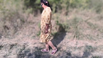 Beautiful GF Fucked by Boyfriend Outdoor Jungle Indian