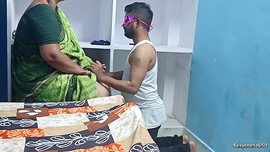 The Housekeeper Seduces the Young Hot Guy, They Hard Together..