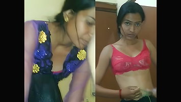 Desi sexy bhabi dress up after fucking