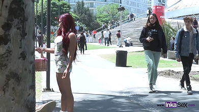 We caught the queen of squirt, on the streets of Mexico. Samantha Garmendia