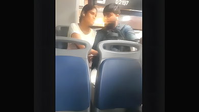 Giving handjob in dtc bus