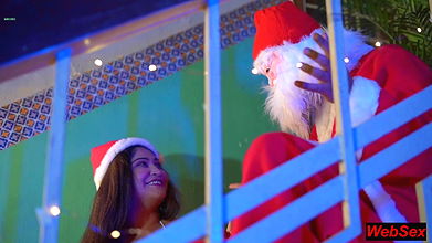 Indian Desi Hot Wife Xmas sex with Santa Claus! Hot Xmas Sex