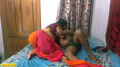 Indian hot beautiful Milf bhabhi has XXX sex with young devar all night long!!