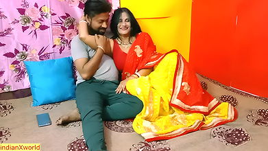 My Desi hot aunty has secret sex with her unmarried devar!! Cum inside pussy