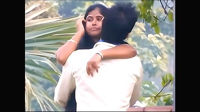 Lovers Smooching in Park