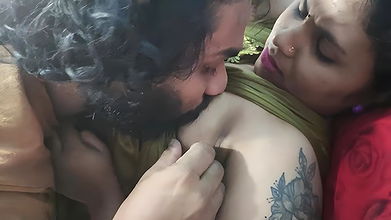 Nighty boobs suck romance of indian couples