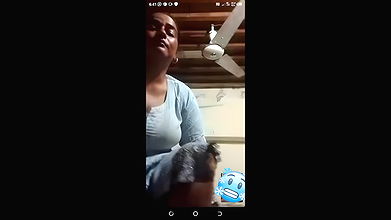 Paki lady showing big boobs on video call