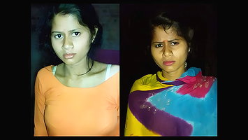 Village girl enjoying with bf