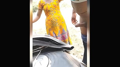 Best friend sexy wife fucking outdoor