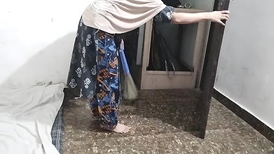 Indian college girl was called to the room