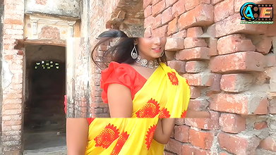 Saree Vlog Shoot  Rishita Yellow Saree  Anytime Entertainment  Saree Fashion  Saree Shoot