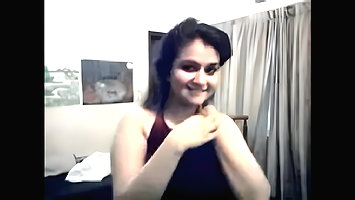 nice sexy college babe stripping