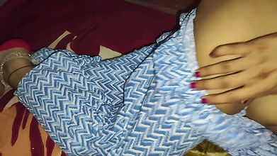 desi wife Masterbating my oily dick for cum