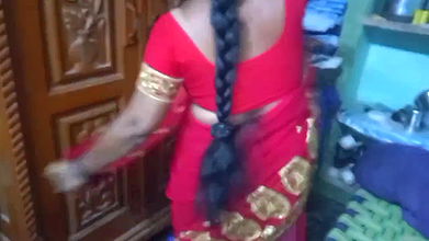 Desi beauty housewife sary changing in home