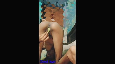 DESI CUTE GIRL HARD MUSTERBATION WITH AUBERGINE