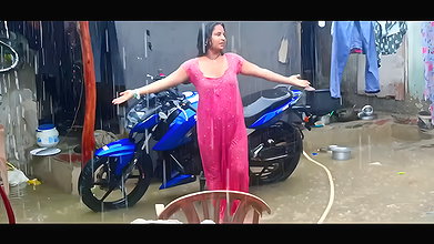 Auty in Rain NO BRA NO PANTY