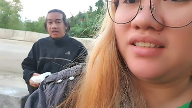 Outdoor fuck with my step sis