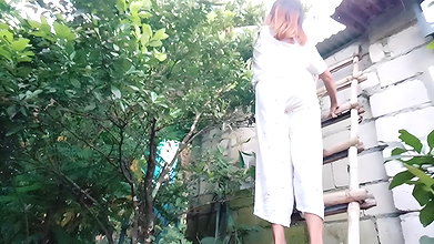 YEAR OLD VIRGIN STEPSISTER TRICK BY STEPBRO WHILE PICKING FRUITS