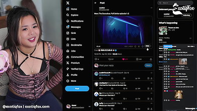 MERU THE SUCCUBUS 1 TO 5 LIVE REACTION WITH FANS LIVESTREAM HIGHLIGHTS – ExotiqFox Solo Gooner Girl Masturbation