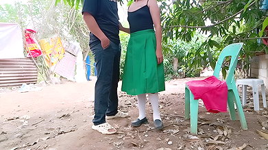 TEEN (18+) STUDENT TRICK BY PROF AND FUCK IN SCHOOL YARD RISKY PUBLIC SEX