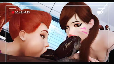 Overwatch Dva Deepthroat Black Cock Huge Cumshot Brigitte Sucking Big Balls