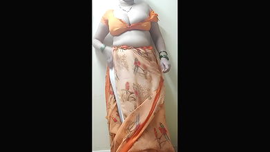 Indian Housewife In Saree