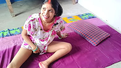 Newly Married Bengali Village Wife Romance with Gulabi Frock and
