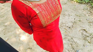 Desi Village girl tight pussy fuck in jungle, Beautiful indian desi Village girl sex in jungle