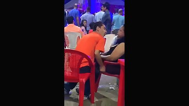 Horny Man Sucking Wife Boob In Public