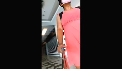 Desi Mature shemale 2 videos selfie in mall and park show