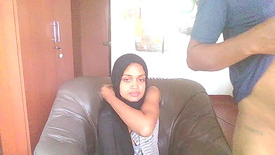 Behind the Scenes of Hijab Office MILF Had a Visitor Neighbor Boy