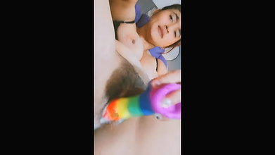 Horny gf fingering to cum out 2