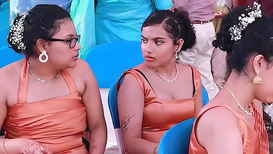 sexy malayali dusky girl cleavage in violet dress 2