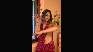 sexy desi model deep navel in red saree  2