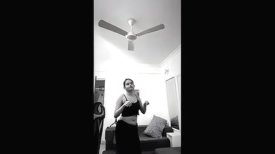 malayali actress sexy pierced navel and boobs in black costume 2