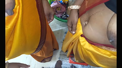 Housewife with Stepsister Kitchen Fucking