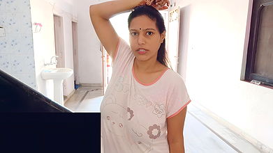 Busty desi lady huge tits hanging in white tshirt wihtout bra and nipples 2