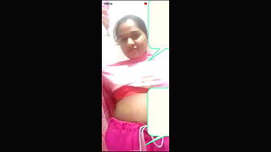 Cheating chubby wife topless video calling lover