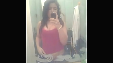 paki slut bathroom selfie teasing
