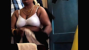 south indian aunty changing
