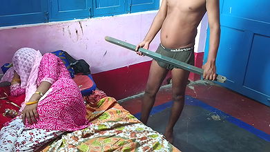 Slim hot sexy lady secretly fucked in the room from ac technician