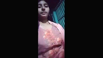 Perky Boobs Cute Village Girl Showing
