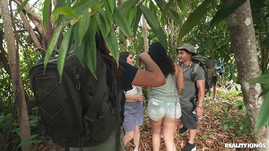 Crazy College GFs with Funsized Megan in Cummy Camp Out