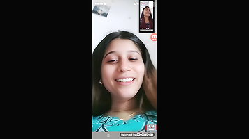 Sexy wife showing her big tits on video call