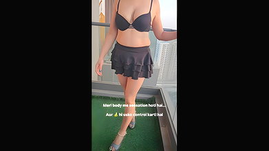 MISCHIEVOUS WIFE ANJALI MOUTHWATERING LOOKS IN BRA AND MINI SKIRT