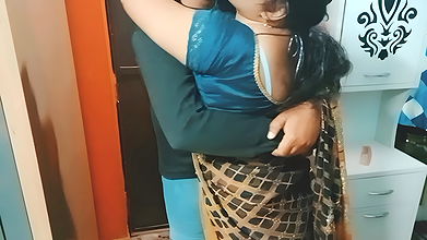 Beautiful Indian bhabhi having romance.