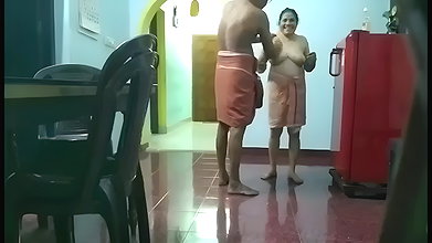 Mallu Aunty Uncle Oil massage uncle try to fuck 22