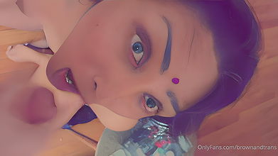 Desi transgender brownandtrans blowjob and cum in her mouth 22