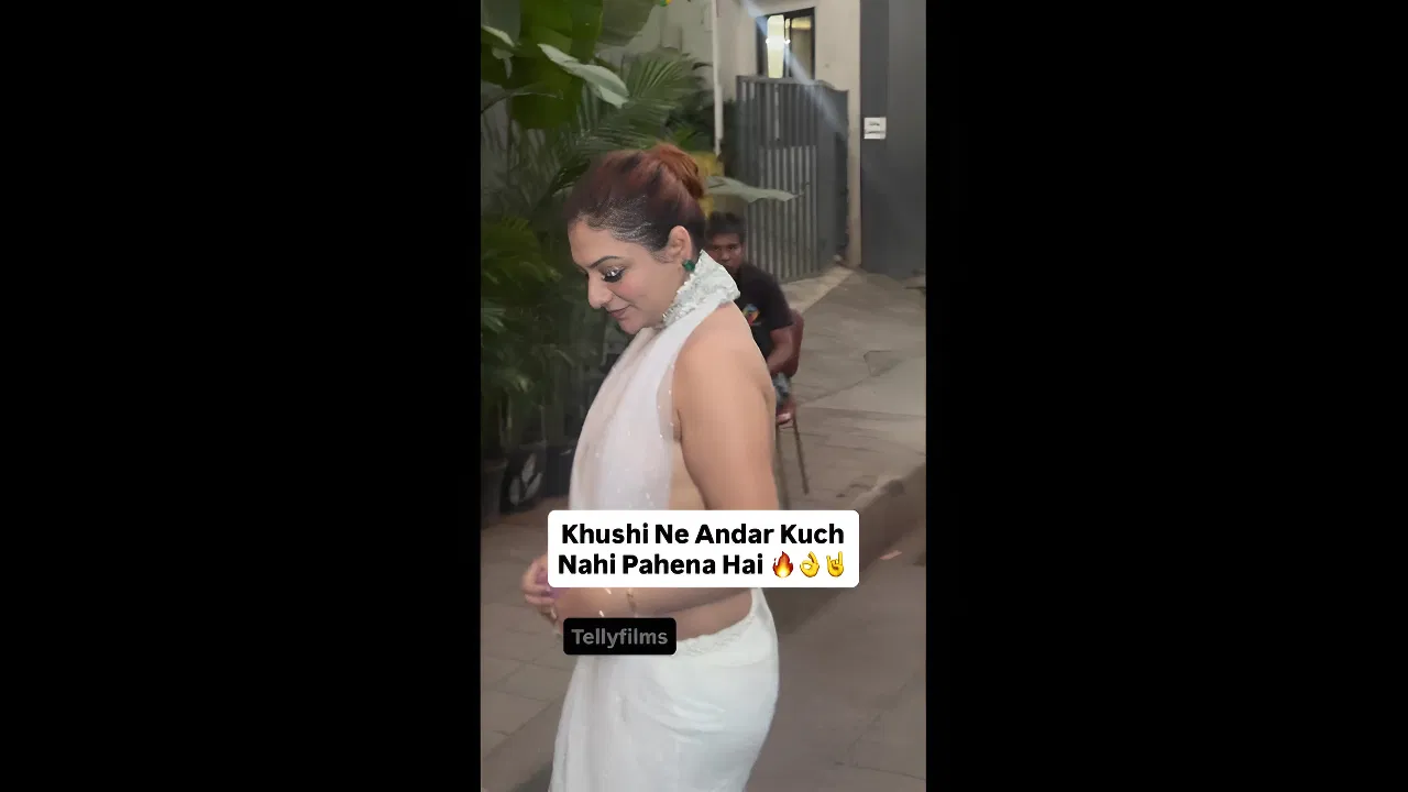 KHUSHI MUKHERJEE BOMBSHELL BOLD BABE SEXY IN SEE THRU DRESS AND BACKLESS VIEW UUFFF 22