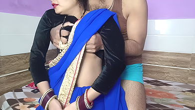 Beautiful young lonely bhabhi is having sex with her neighbor brother-in-law in the absence of her husband.